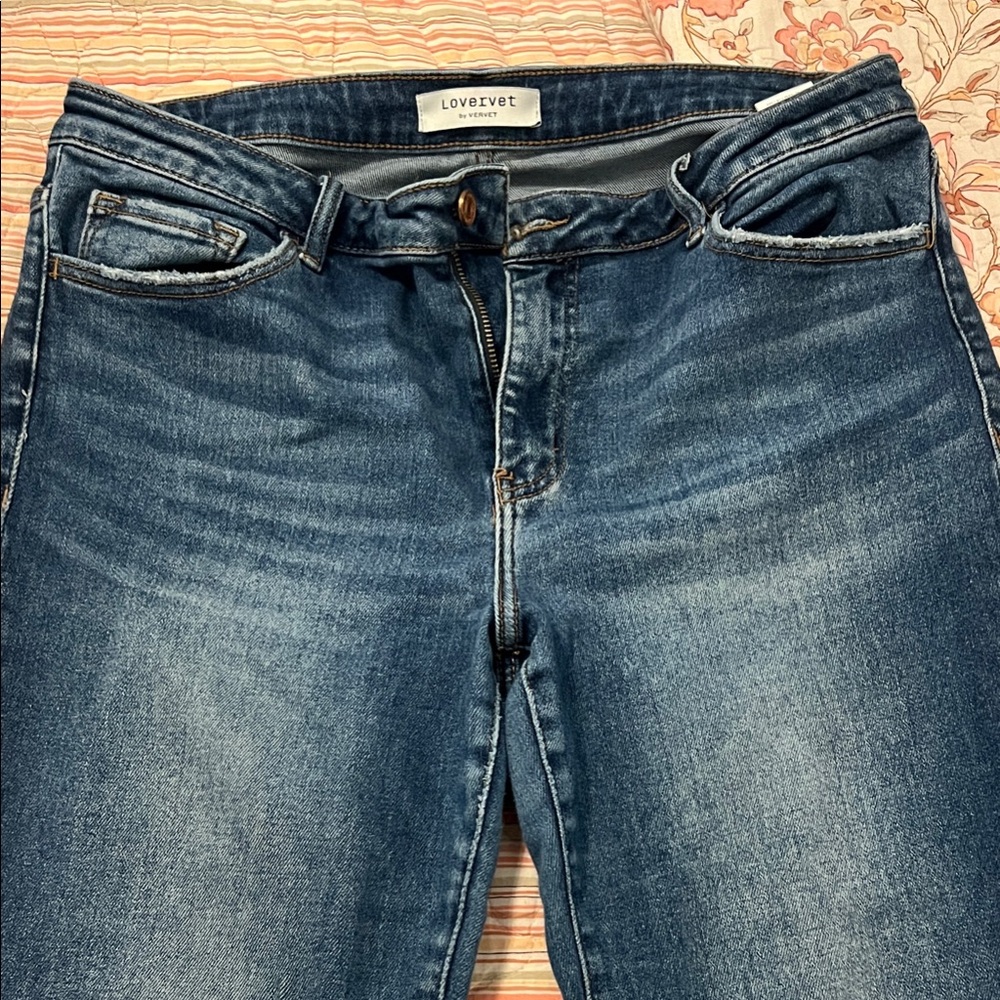 LoverVET High-Rise Stretch Jeans in Dark Blue Wash